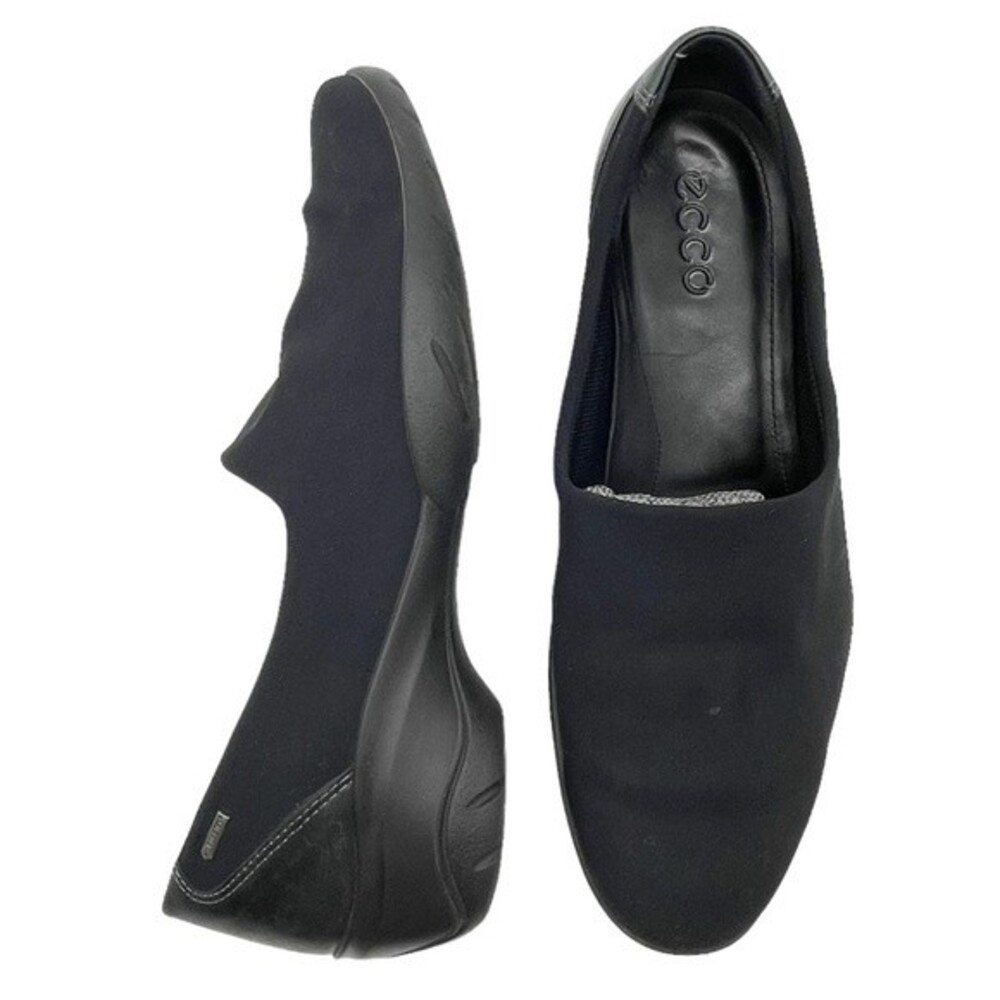 Ecco Shoes Rise GTX GoreTex Black Slip On Loafer Walking Shoes Women’s Size 40